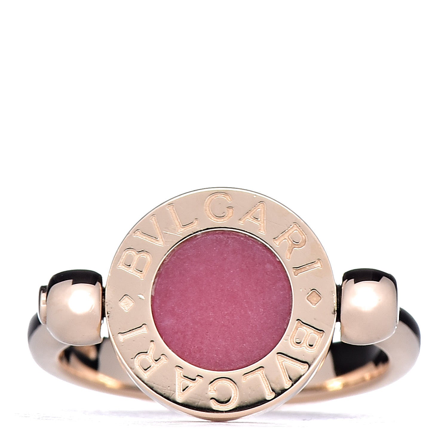 Bulgari 18K Yellow Gold Black Onyx Coral Bvlgari Bvlgari Ring 49 4.75 3 of 10
