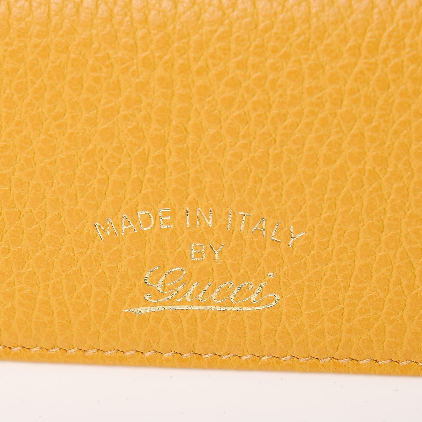 Dollar Calfskin Swing Continental Wallet Yellow