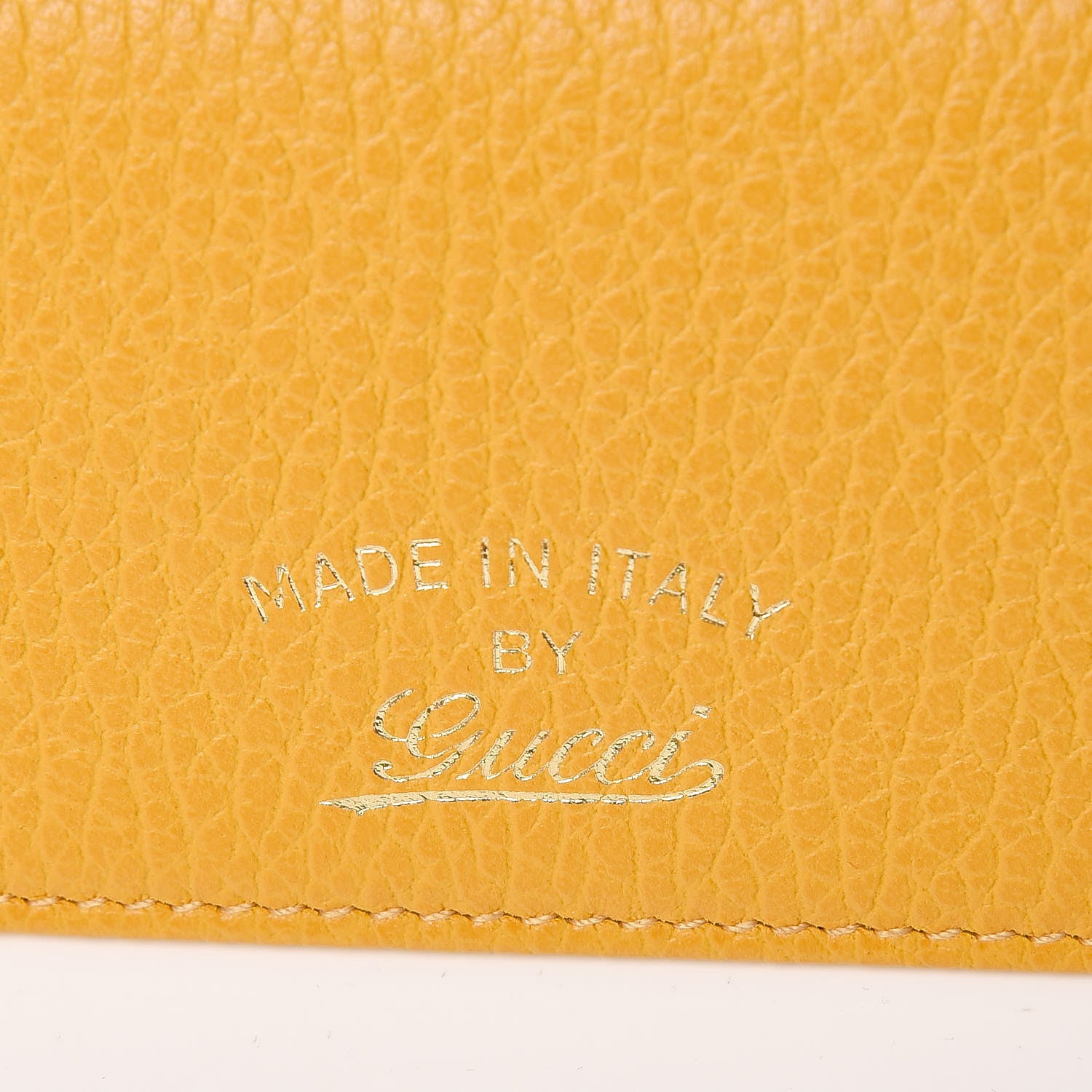Gucci Dollar Calfskin Swing Continental Wallet Yellow 6 of 8