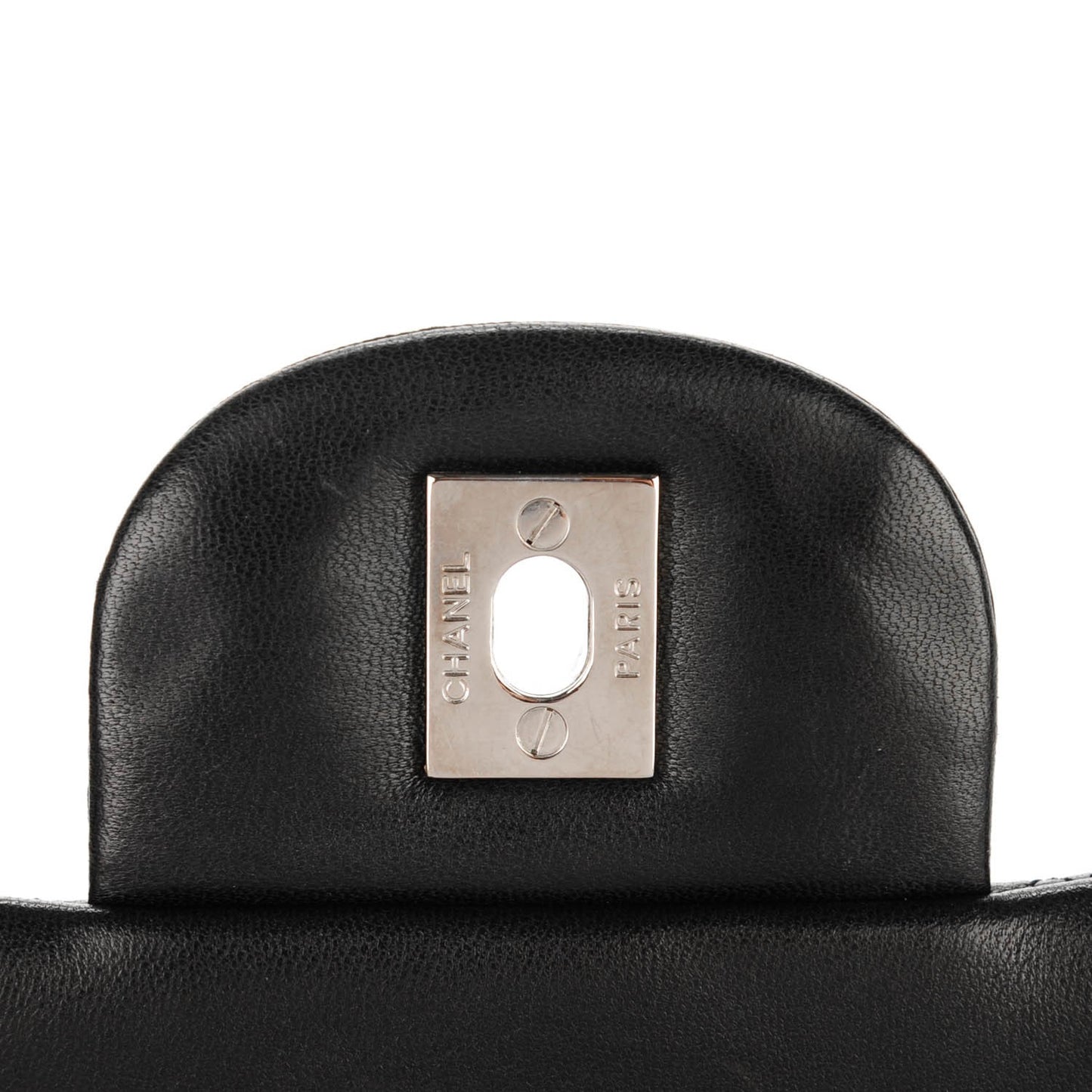 Lambskin Quilted Maxi Double Flap Black