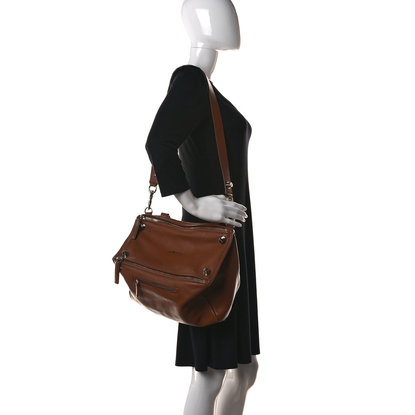 Calfskin Medium Bolt Stud Pandora Brown