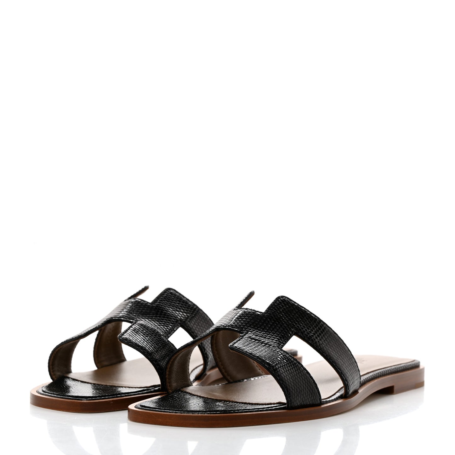 Lizard Oran Sandals 37.5 Black