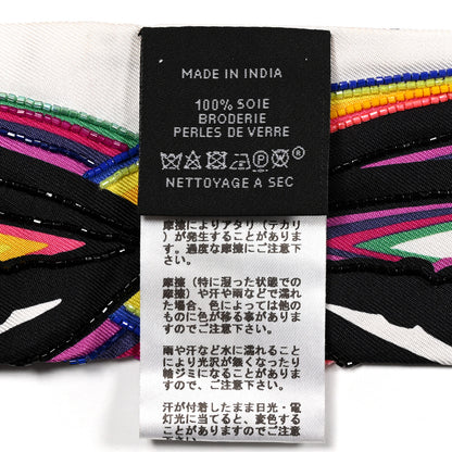 Hermes Silk Beaded Brides De Gala Shadow Twilly Black Jaune Multicolor 3 of 4