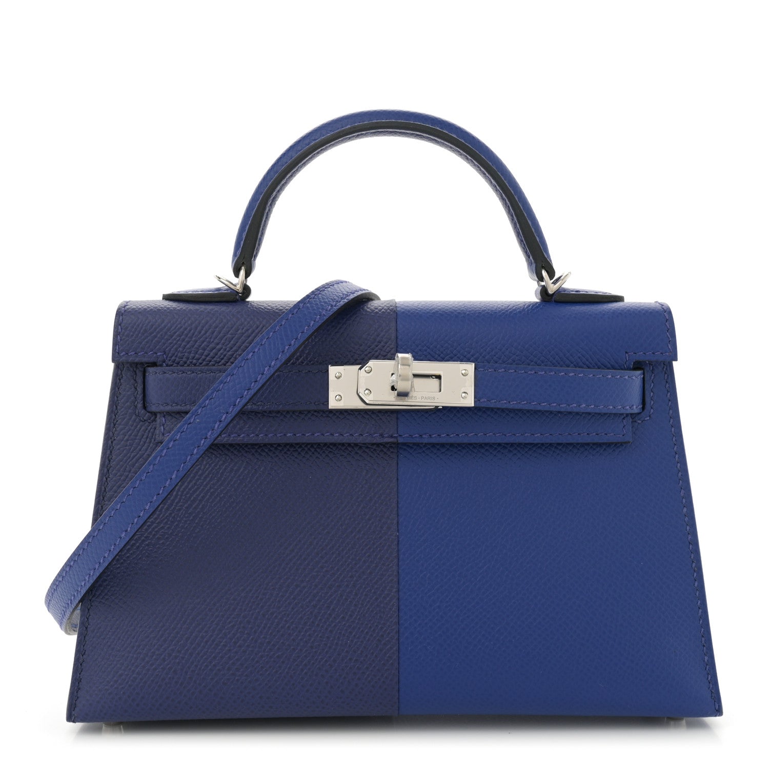 Hermes Epsom Casaque Mini Kelly Sellier 20 Bleu Encre Bleu Electrique Gold 1 of 11