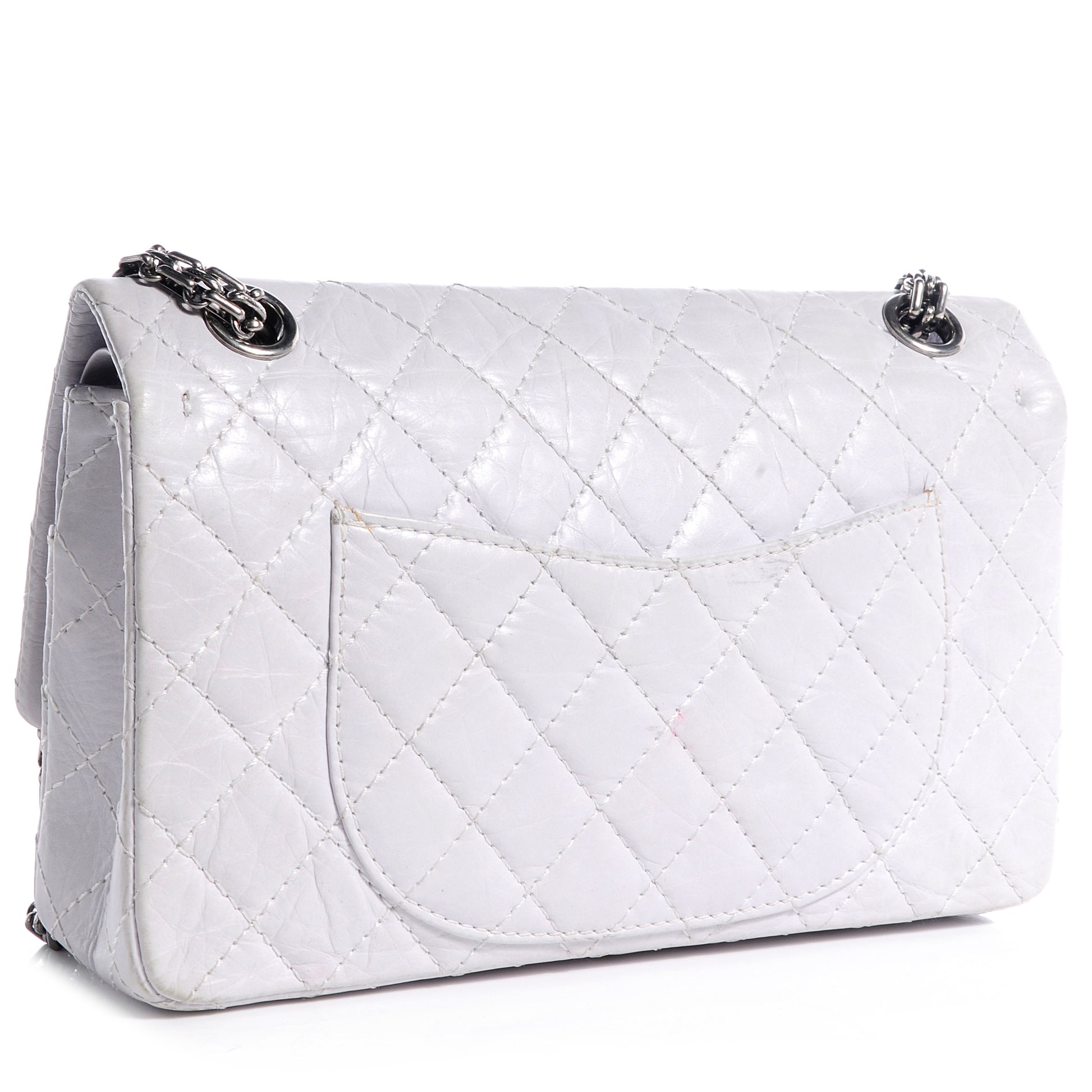 Chanel Aged Calfskin 50th Anniversary 2.55 Reissue 225 Flap White 3 of 8
