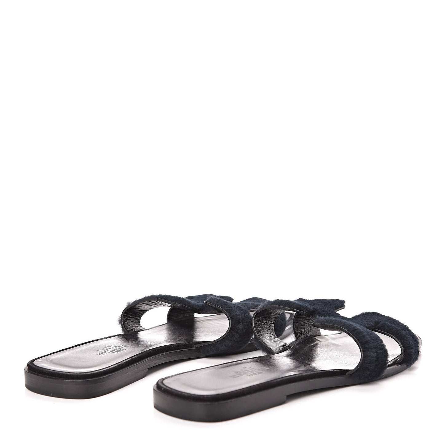 Sheared Mink Womens Oran Sandals 37 Black