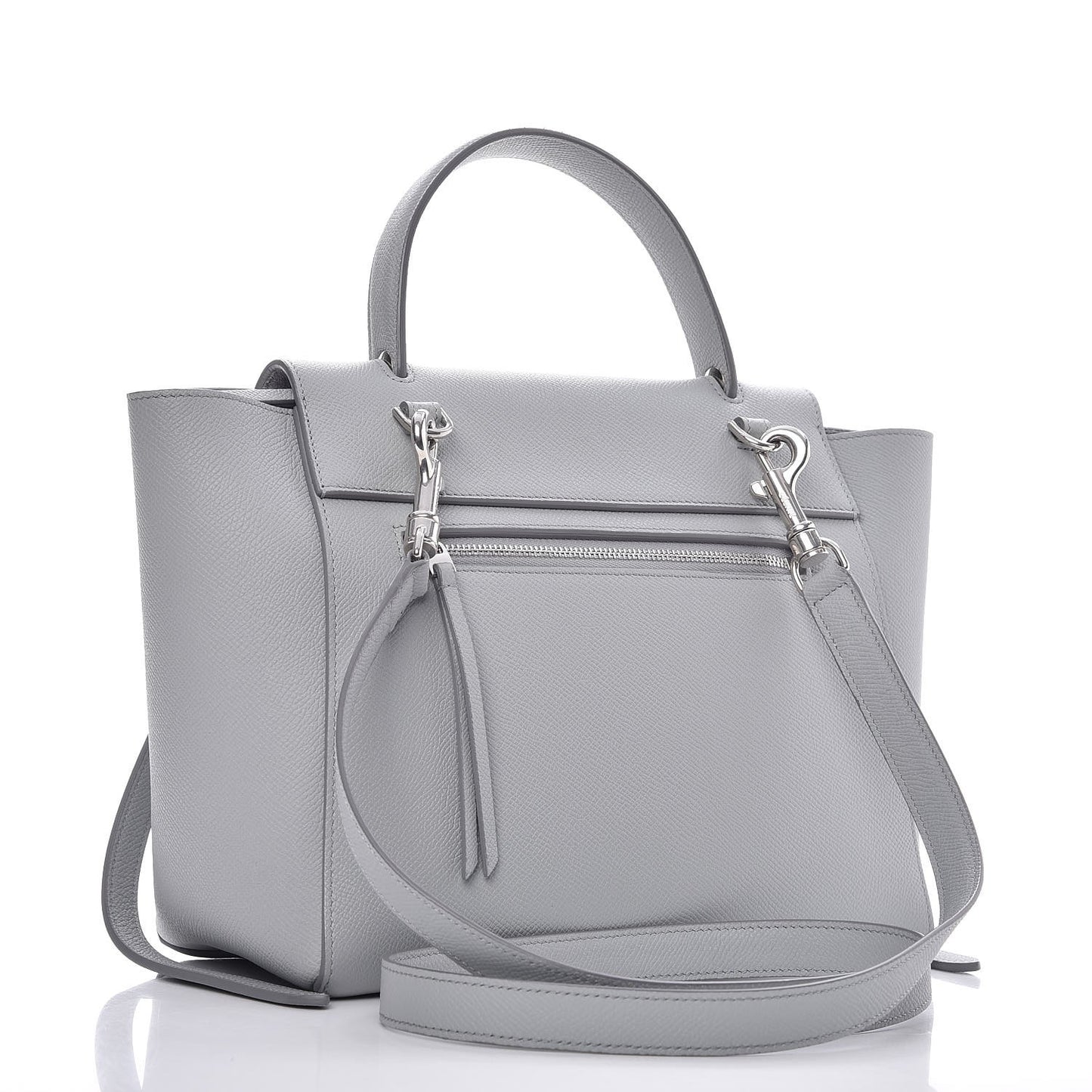 Grained Calfskin Micro Belt Bag Pearl Blue