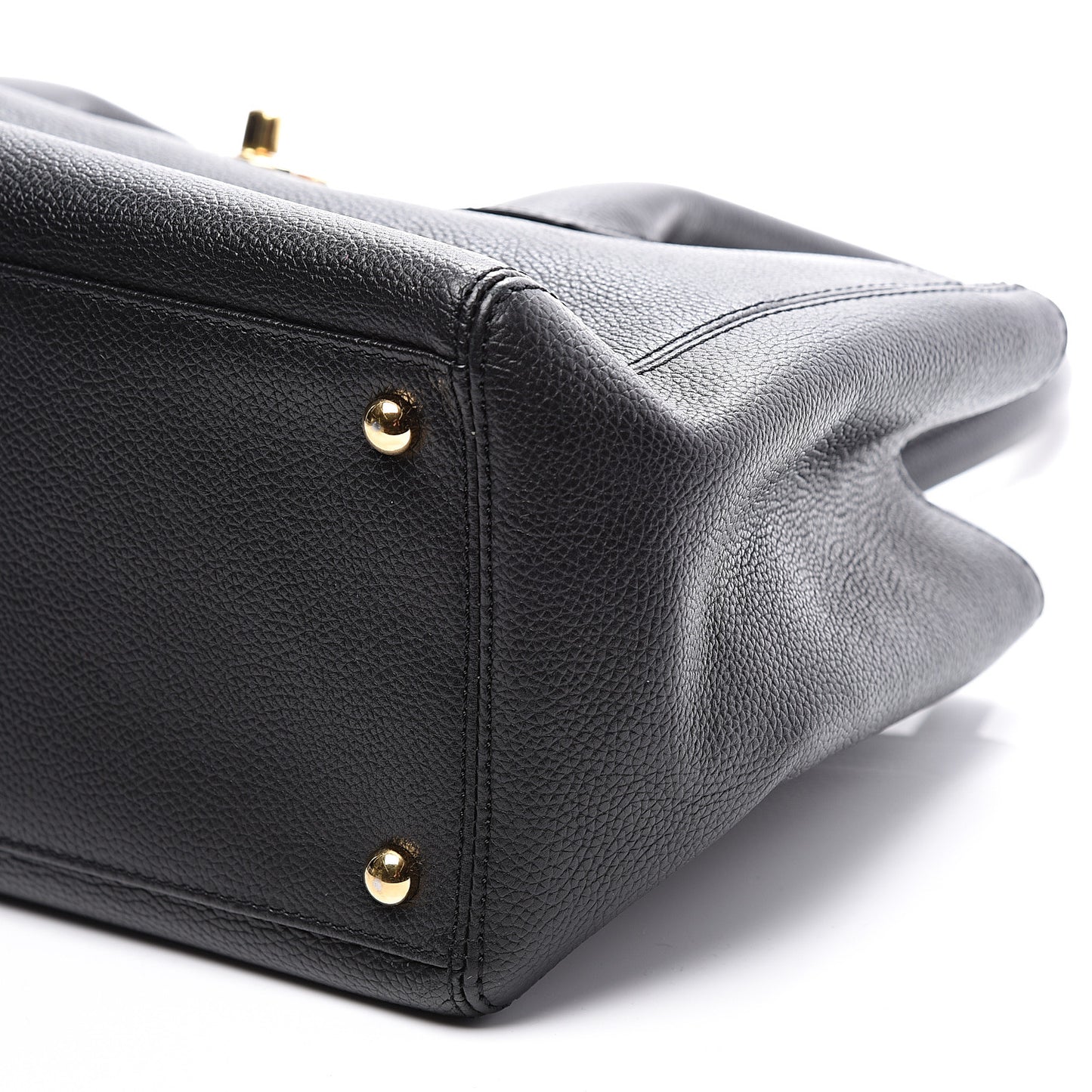 Calfskin Small Cerf Executive Shopper Tote Black