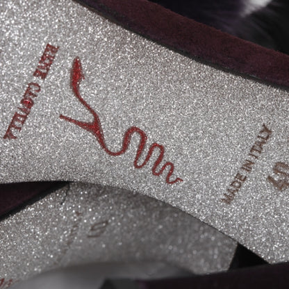 FASHIONPHILE RENECAOVILLASwarovskiCrystalMinkPlatformSandals40 5 of 9