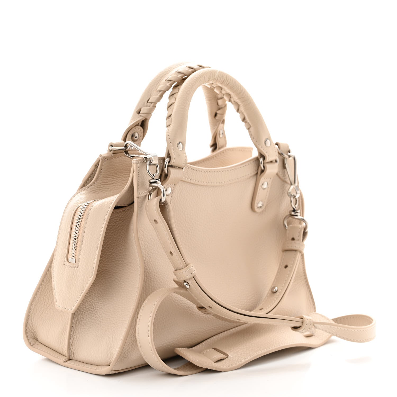 Balenciaga Grained Calfskin Silver Hardware XS Neo Classic City Cream 3 of 11