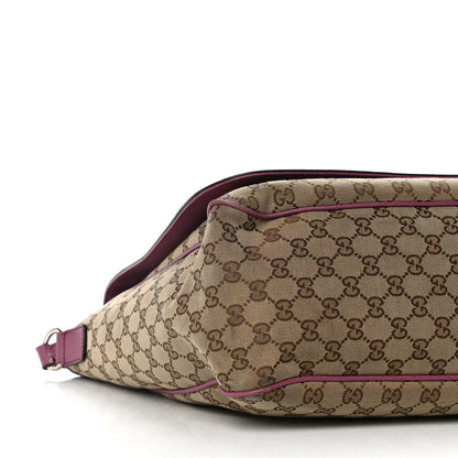 Gucci Monogram Convertible Diaper Bag Beige Peonia Flower 9 of 13
