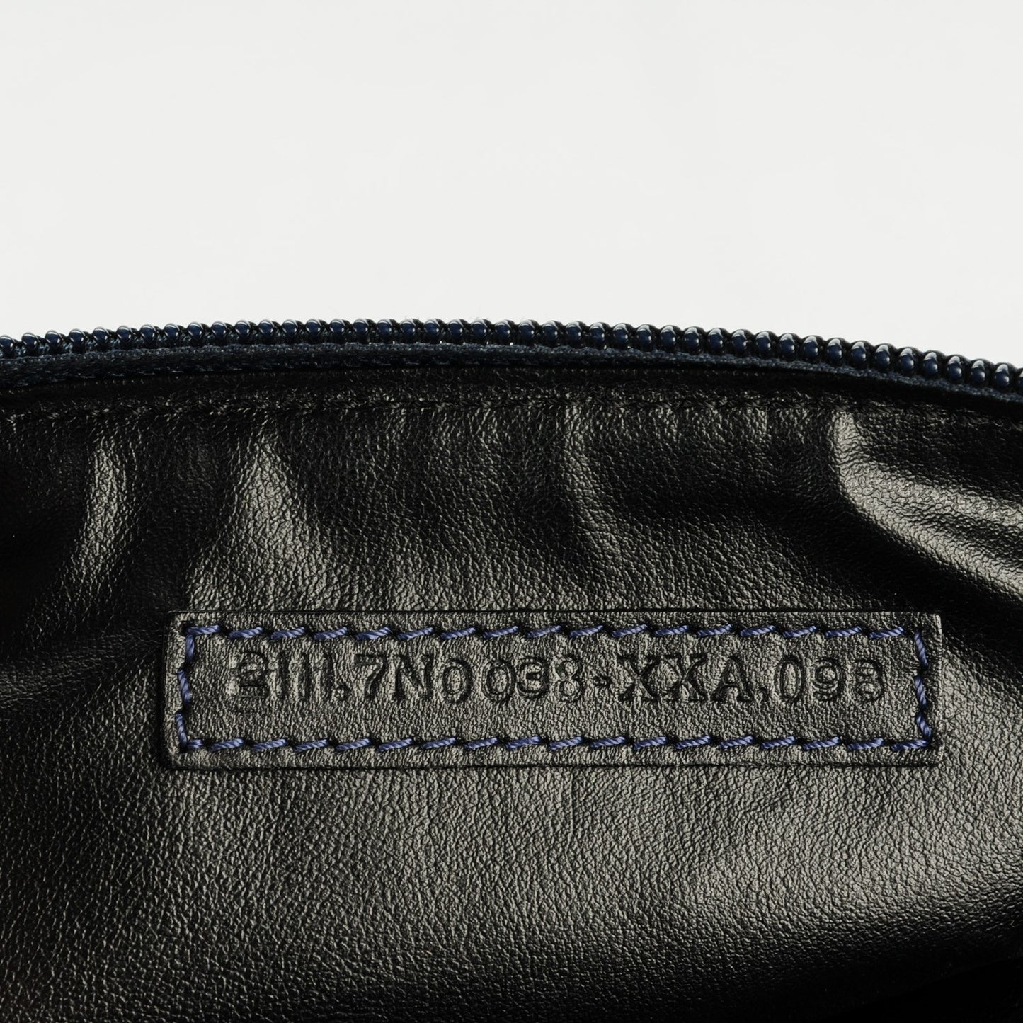 Patent FF Embossed Large Cosmetic Pouch Navy