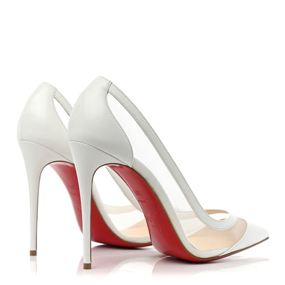 Christian Louboutin Kid Rete Galativi 100 Pumps 39.5 Bianco 4 of 9