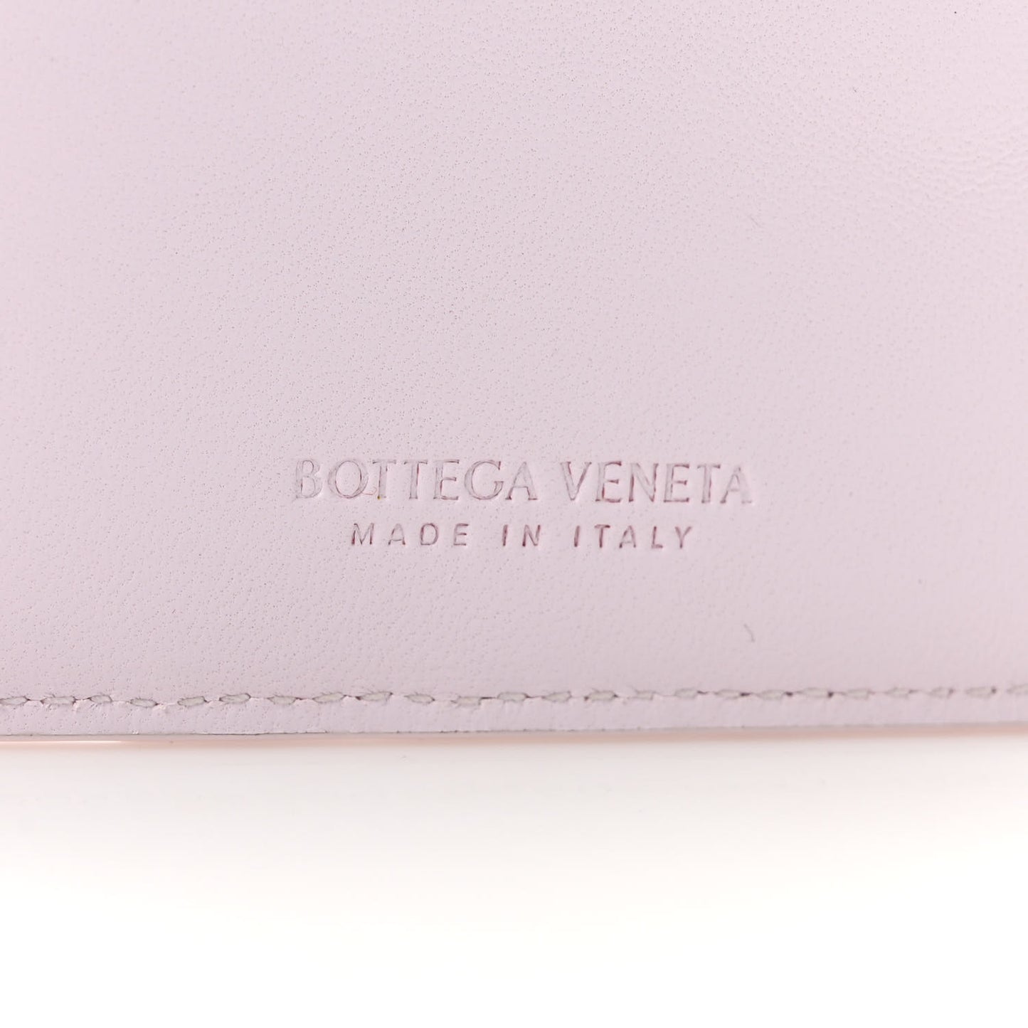 Calfskin Intrecciato Zip Card Holder Rosa