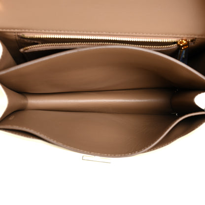 Burberry Calfskin Small TB Envelope Clutch Bag Chalk White Camel 5 of 13
