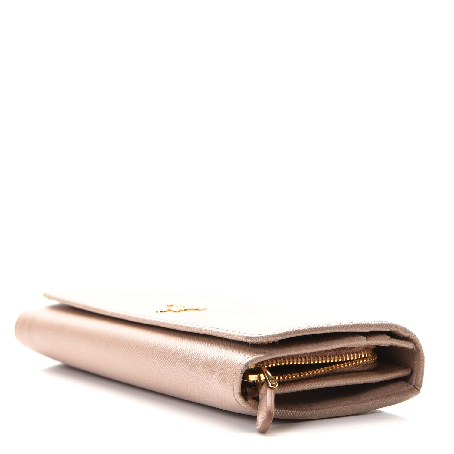 Prada Saffiano Metal Continental Flap Wallet Cammeo 4 of 11