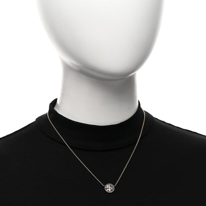 Christian Dior 18K Yellow Gold Diamond Lapis Lazuli Rose Des Vents Necklace 2 of 5