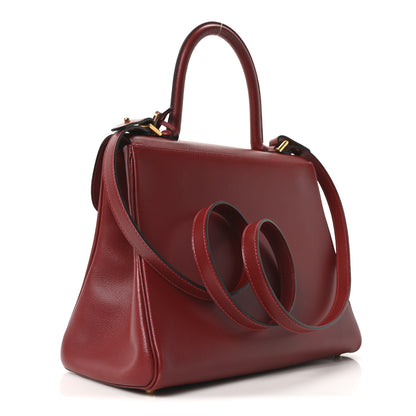 Delvaux Grained Calfskin MM Brillant Satchel Red 4 of 11