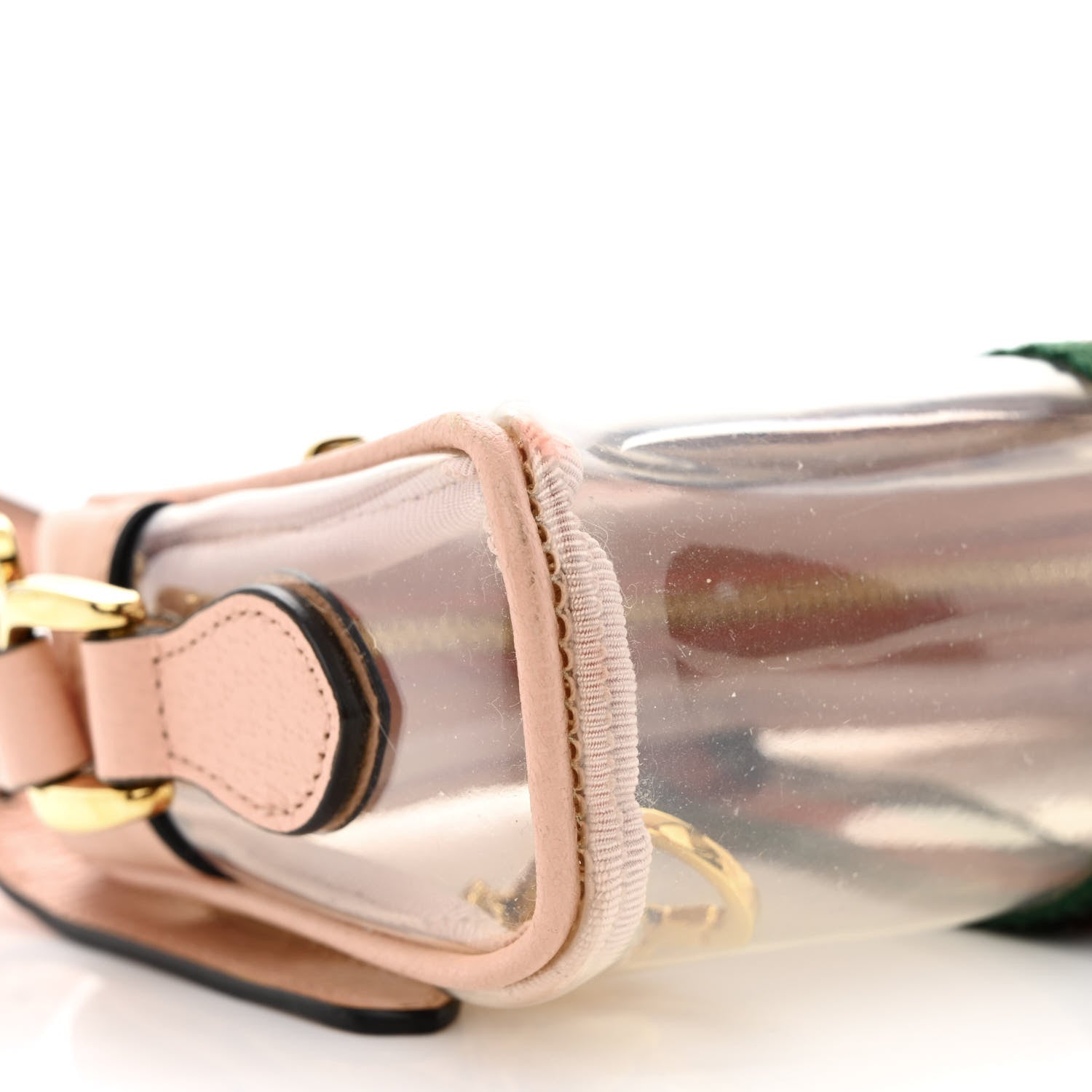 Gucci Vinyl Web Mini Ophidia Transparent Shoulder Bag Perfect Pink 9 of 11
