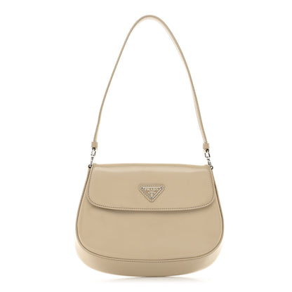 Prada Spazzolato Cleo Flap Shoulder Bag Deserto 1 of 9