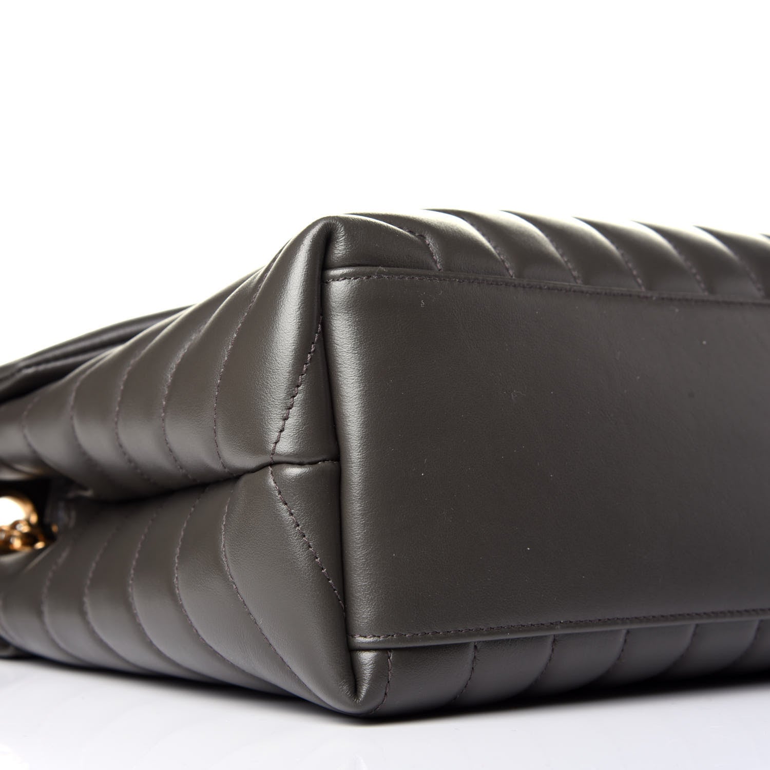 Saint Laurent Calfskin Y Quilted Monogram Medium Loulou Chain Satchel Earth 8 of 9