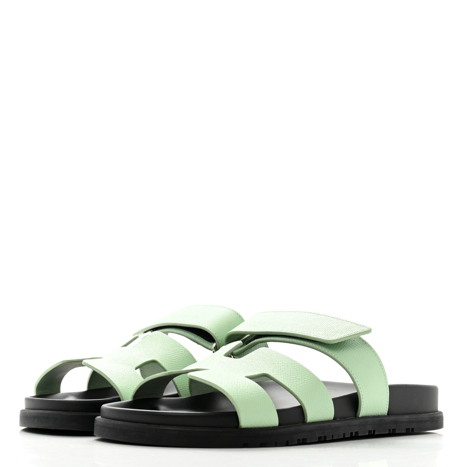 Hermes Epsom Womens Chypre Sandals 39 Vert Jade 4 of 10