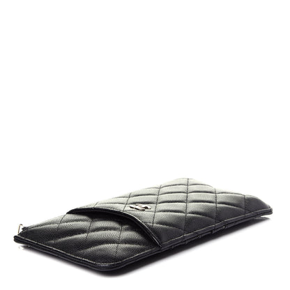 Chanel Caviar Quilted Classic Flat Wallet Pouch Black 7 of 22