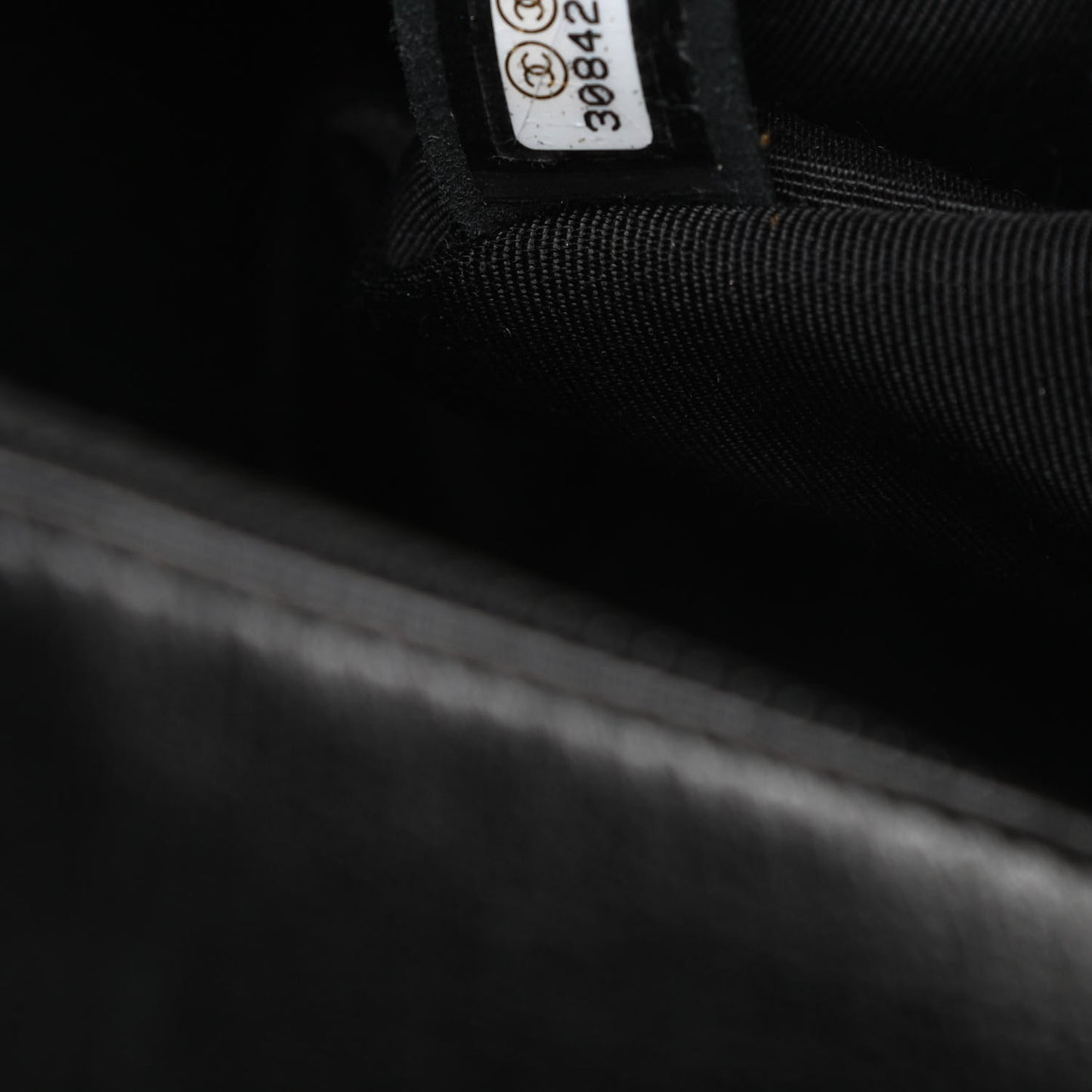 Crumpled Calfskin Quilted Large Chain All Over Flap Bag Black