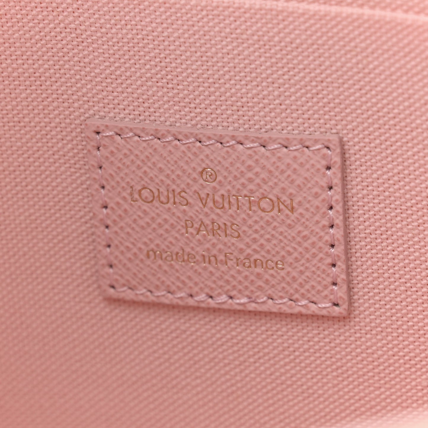 Damier Azur Pochette Felicie Chain Wallet Rose Ballerine