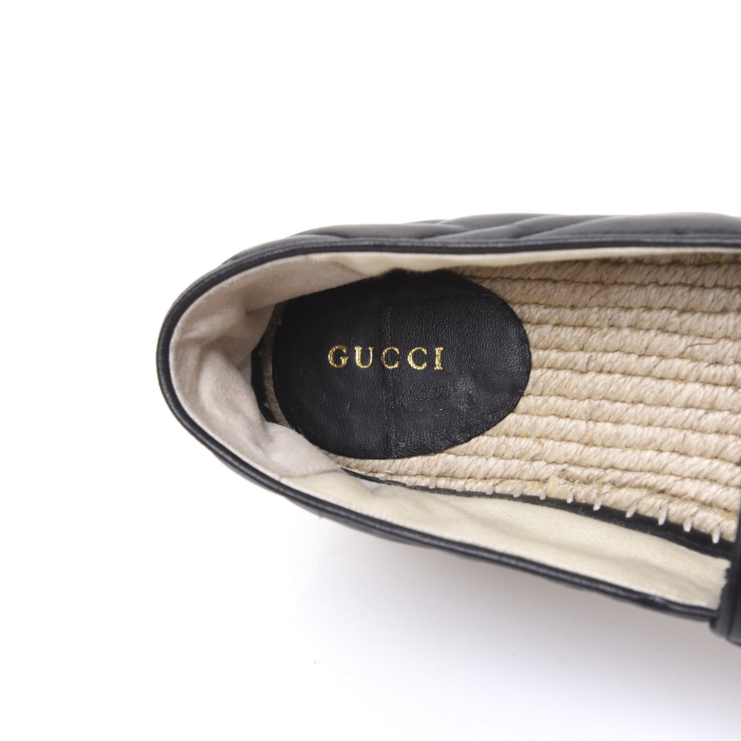 Nappa Matelasse GG Marmont Platform Espadrilles 39 Black