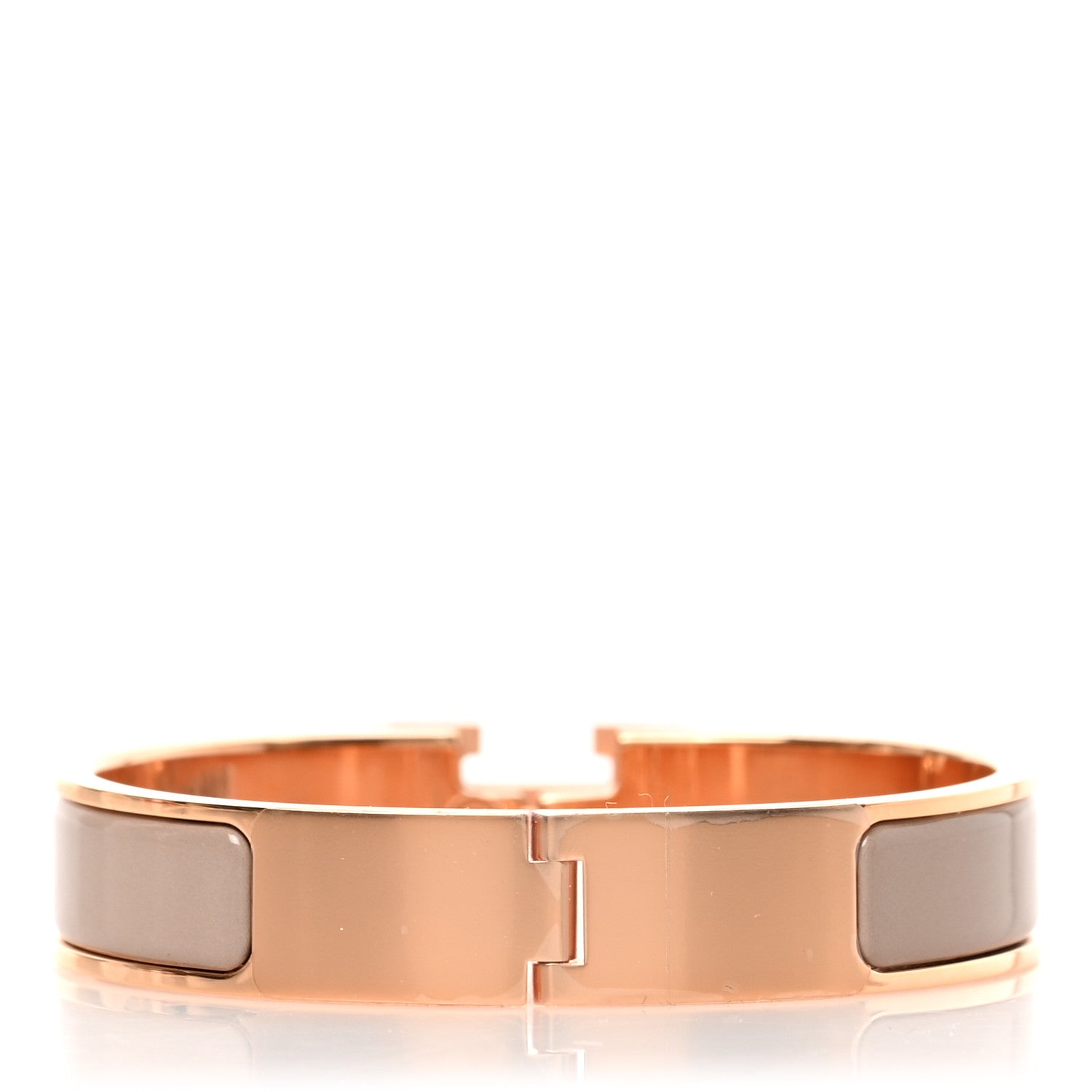 Hermes Enamel Narrow Clic Clac H Bracelet PM Marron Glace 3 of 4