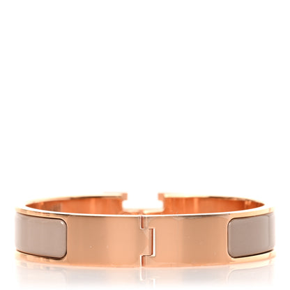 Hermes Enamel Narrow Clic Clac H Bracelet PM Marron Glace 3 of 4