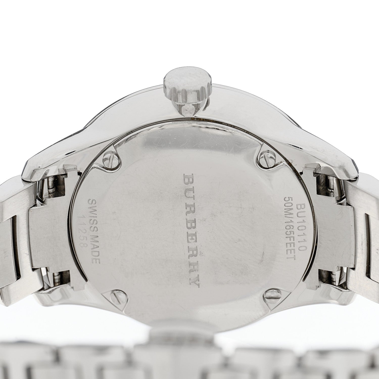 Burberry Stainless Steel Diamond Mother of Pearl 32mm Classic Round Quartz Watch BU10110 4 of 4