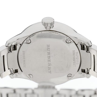 Burberry Stainless Steel Diamond Mother of Pearl 32mm Classic Round Quartz Watch BU10110 4 of 4
