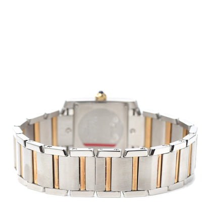 Cartier Stainless Steel 18K Yellow Gold 25mm Tank Francaise Quartz Watch 3 of 6
