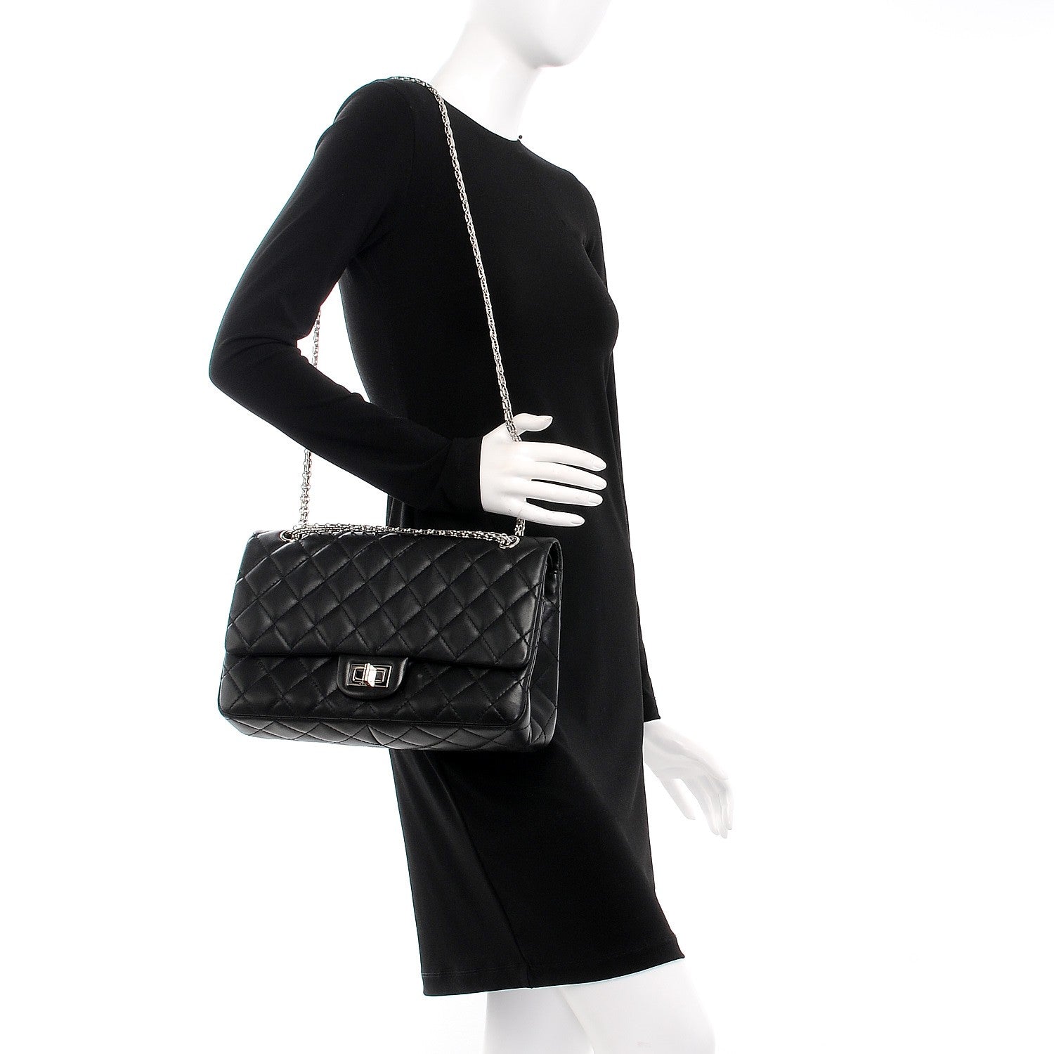 Chanel Lambskin Quilted 2.55 Reissue 227 Flap Black 2 of 10
