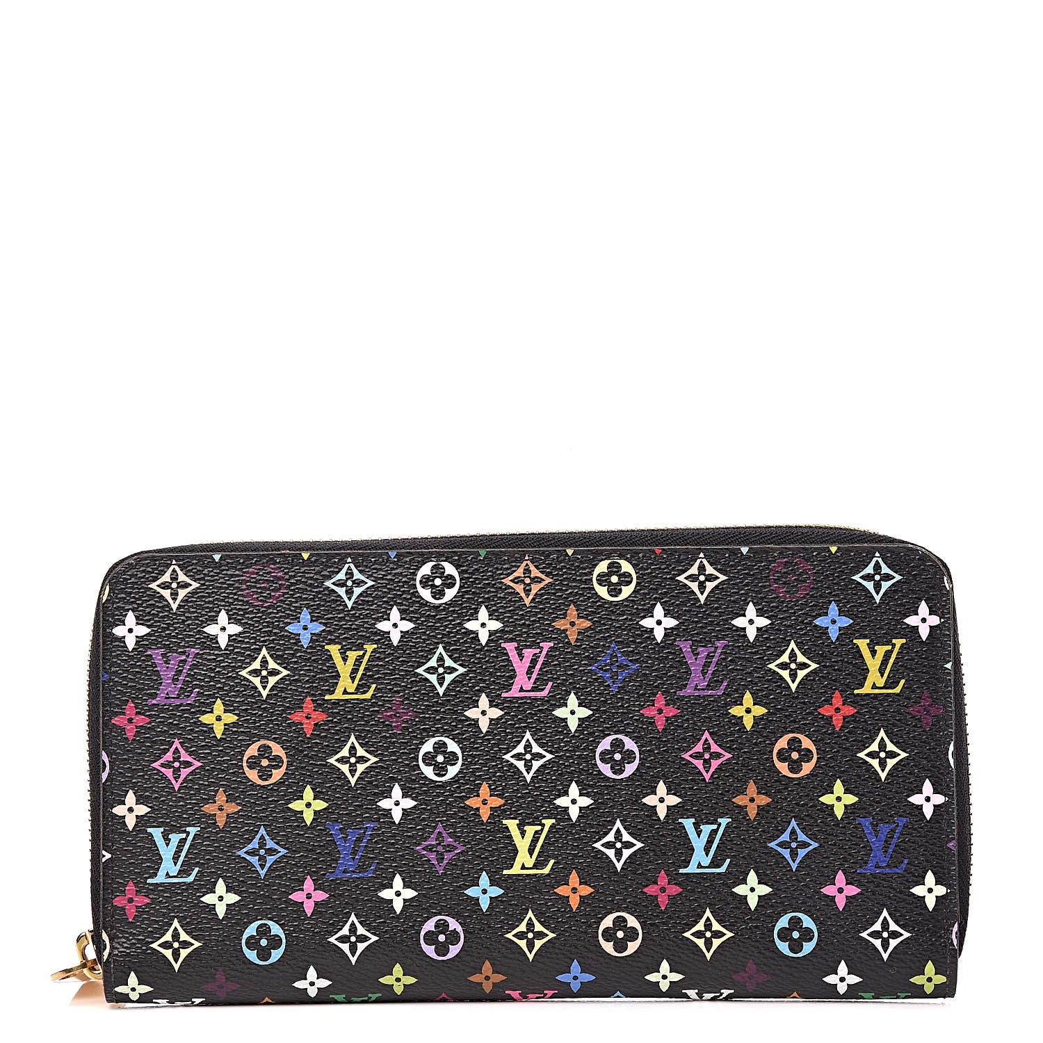 Louis Vuitton Monogram Multicolor Zippy Wallet Black Grenade 1 of 9