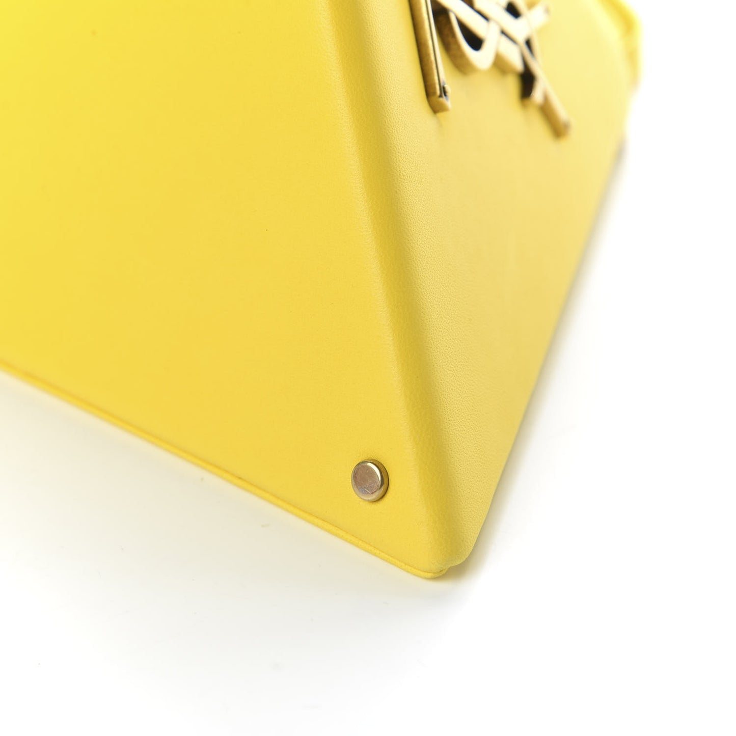 Lambskin Pyramid Clutch Yellow