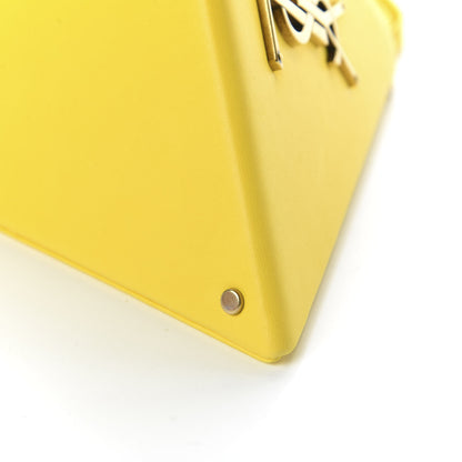 Saint Laurent Lambskin Pyramid Clutch Yellow 8 of 10