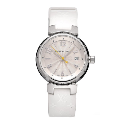 Louis Vuitton Stainless Steel Rubber 28mm Tambour Quartz Watch 1 of 8