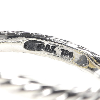 David Yurman Sterling Silver 18K Yellow Gold Quatrefoil Ring 52 6 6 of 6