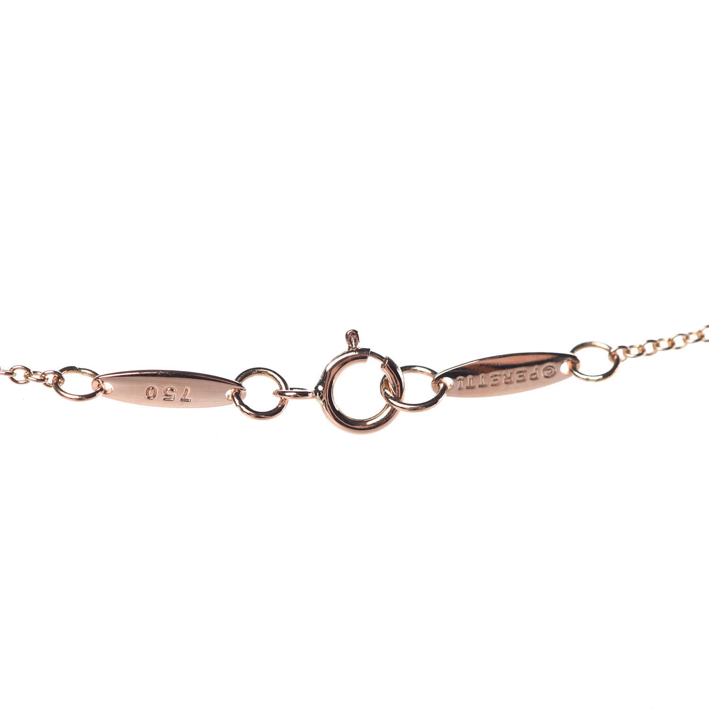 18K Rose Gold Diamond .07ct Elsa Peretti Diamonds by the Yard Pendant Necklace
