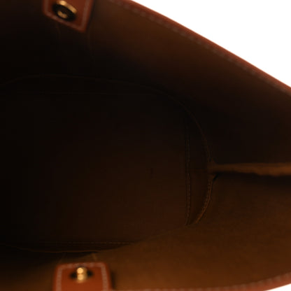 Celine Triomphe Canvas Calfskin Small Bucket Bag Tan 5 of 10
