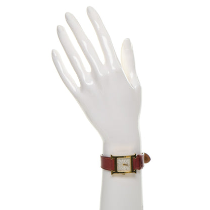 Hermes Stainless Steel Courchevel 21mm Heure H Hour Watch Rouge H 2 of 8