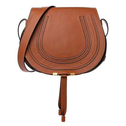 Chloe Calfskin Medium Marcie Round Crossbody Bag Tan 1 of 11