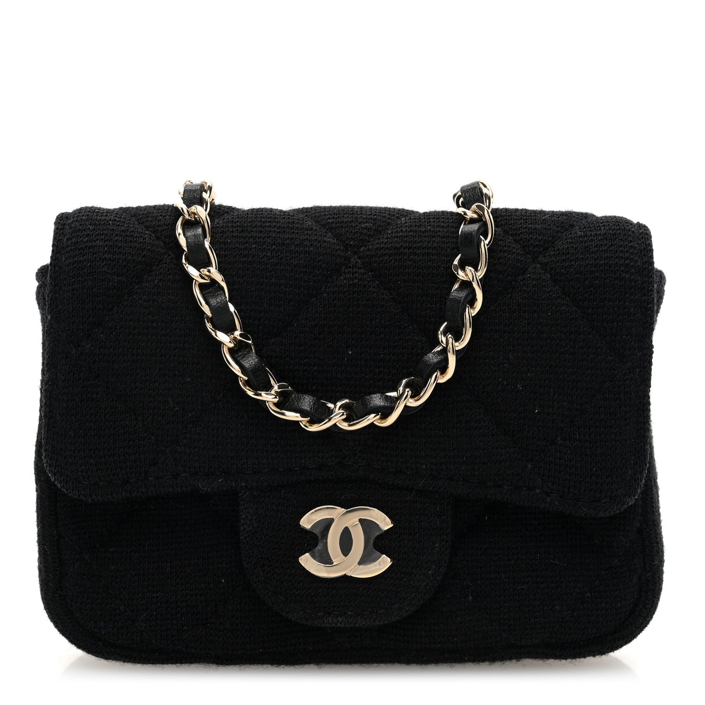 Jersey Quilted Belt Bag Black