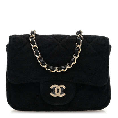 Chanel Jersey Quilted Belt Bag Black 1 of 11