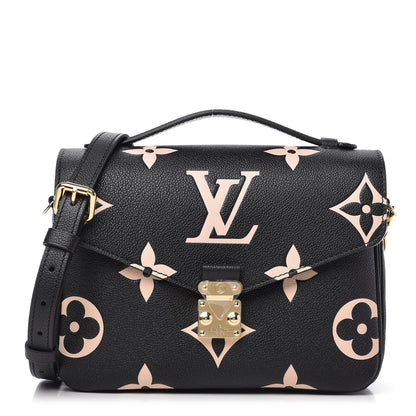 Louis Vuitton Empreinte Monogram Giant Pochette Metis Black Beige 1 of 9