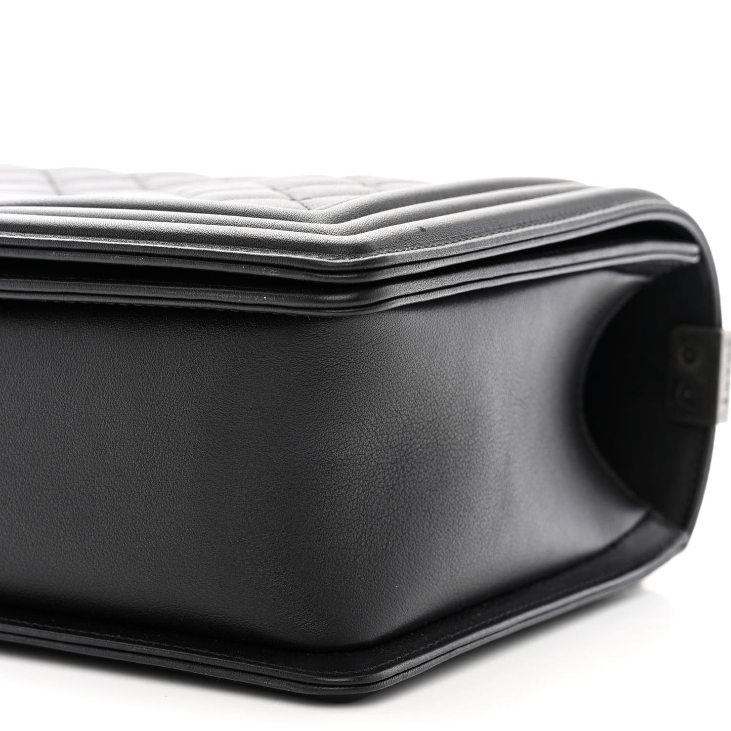 Calfskin Quilted New Medium Boy Flap Black