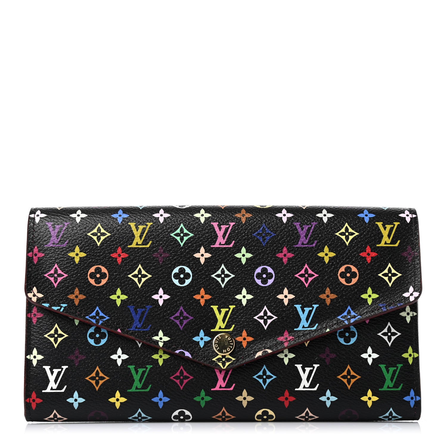 Louis Vuitton Monogram Multicolor Sarah Wallet NM Black Grenade 1 of 4